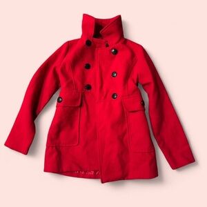 ROEBUCK & CO. Red Pea Coat for Kids